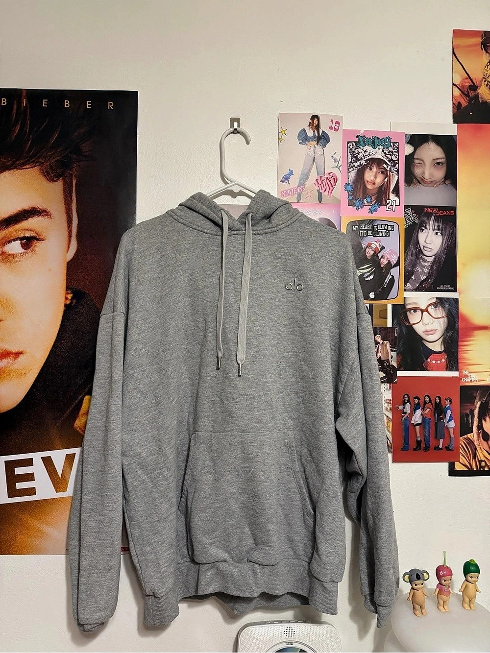 Alo Gray Hoodie Size Large Like New